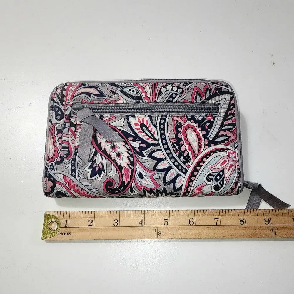 Vera Bradley Turnlock Wallet featuring the retired pattern Felicity Paisley.